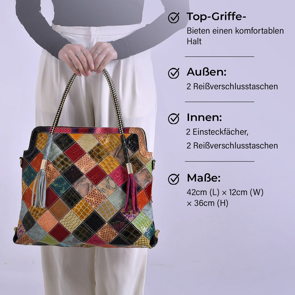 Rautenmuster mit Blume