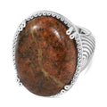 Unakite Ring Edelstahl (Größe 17.00) ca. 31,31 ct