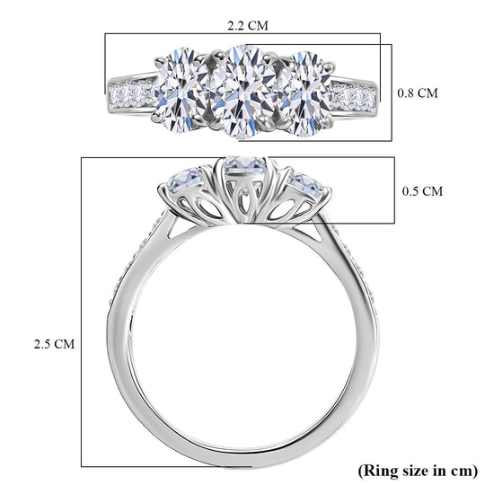 LUXURIANT DIAMOND - Lab Grown Diamant VS-EF  SGL zertifiziert Ring 950 Platin (Größe 19.00) ca. 2.05 ct
