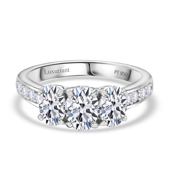 LUXURIANT DIAMOND - Lab Grown Diamant VS-EF  SGL zertifiziert Ring 950 Platin (Größe 19.00) ca. 2.05 ct