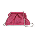 Clutch mit Metallschulterriemen, 24x11x13cm, Rosa