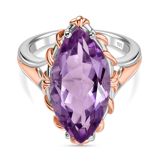 AA Rose De France Amethyst Ring, 925 Silber rhodiniert, (Größe 19.00) ca. 7.64 ct