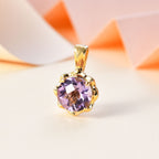 AA Rosa Amethyst Anhänger 925 Silber vergoldet ca. 2.70 ct