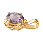 AA Rosa Amethyst Anhänger 925 Silber vergoldet ca. 2.70 ct