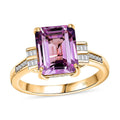 AA Martha Rocha Kunzite, Weißer Diamant Ring 417 Gold (Größe 19.00) ca. 6,07 ct