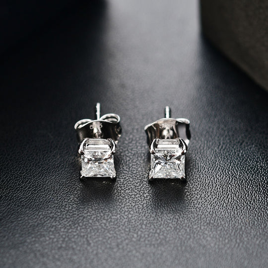 LUXURIANT SGL zertifizierte VS-EF Labor Diamant Solitär Ohrringe in 585 Weißgold - 1 ct.