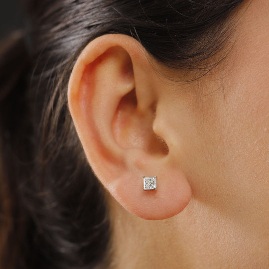 LUXURIANT SGL zertifizierte VS-EF Labor Diamant Solitär Ohrringe in 585 Weißgold - 1 ct.