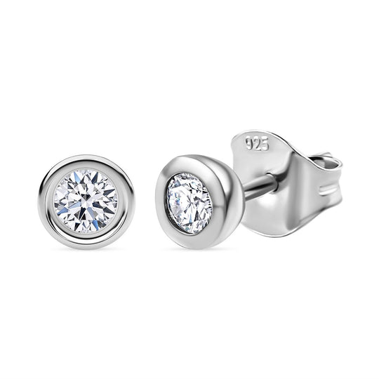 LUXURIANT DIAMOND - Lab Grown Diamant SI-GH Ohrringe 925 Silber rhodiniert ca. 0.25 ct