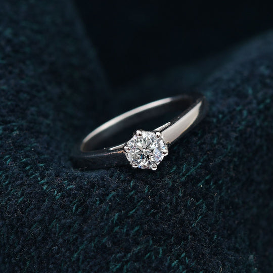 LUXURIANT DIAMOND - Lab Grown Diamant VS-EF SGL zertifiziert Ring 925 Silber 750 Gelbgold Vermeil (Größe 17.00) ca. 0.50 ct