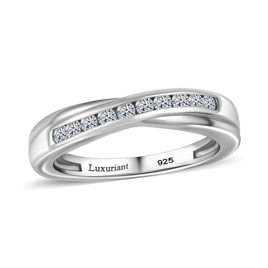LUXURIANT DIAMOND - Lab Grown Diamant SI-GH Ring 925 Silber 750 Gelbgold Vermeil ca. 0.25 ct