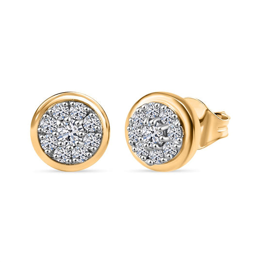 LUXURIANT DIAMOND - Lab Grown Diamant SI-GH Ohrringe 925 Silber rhodiniert ca. 0.50 ct