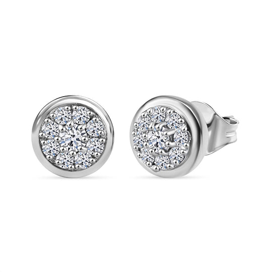 LUXURIANT DIAMOND - Lab Grown Diamant SI-GH Ohrringe 925 Silber rhodiniert ca. 0.50 ct