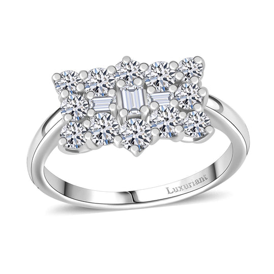 LUXURIANT DIAMOND - Lab Grown Diamant VS-EF SGL zertifiziert Ring 950 Platin (Größe 19.00) ca. 2.00 ct
