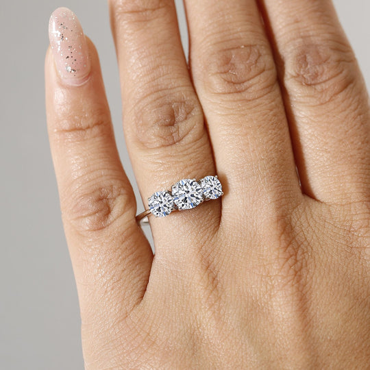 LUXURIANT DIAMOND - Lab Grown Diamant VS-GH SGL zertifiziert Ring 950 Platin (Größe 17.00) ca. 2.00 ct