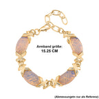 Opalit Armband ca. 15.25 cm + 5 cm Extender, gelb vergoldet ca. 65.00 ct