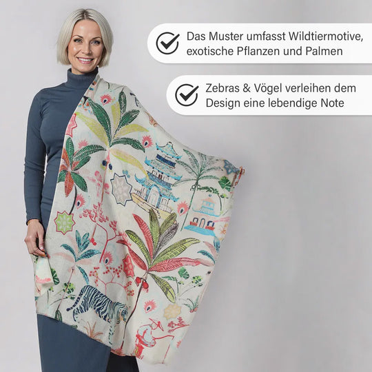 LA MAREY - Schal aus 100% Kaschmirwolle, Größe: 70x200 cm, Marineblau