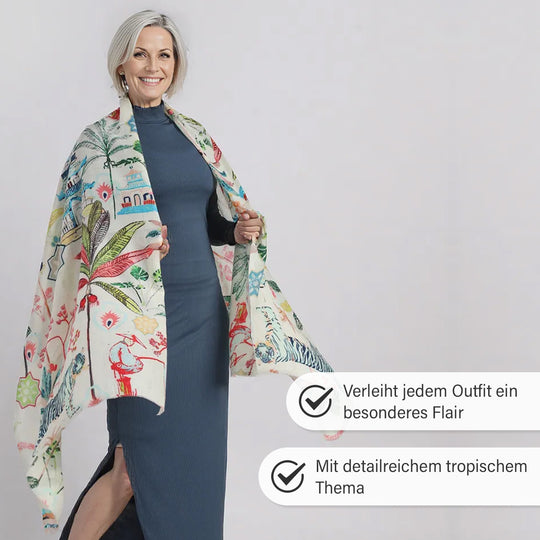 LA MAREY - Schal aus 100% Kaschmirwolle, Größe: 70x200 cm, Marineblau