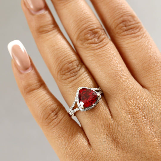 AAA Lab Grown Padparadscha Saphir, Lab Grown Diamant AGI zertifiziert Ring 417 Gold (Größe 18.00) ca. 4.03 ct
