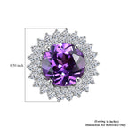AAA Lab Grown Lila Saphir, Lab Grown Diamant AGI zertifiziert Ohrringe 417 Gold ca. 4.18 ct
