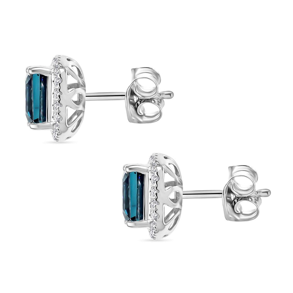 AAA Lab Grown Alexandrite, Lab Grown Diamant VS-EF Ohrringe, AGI zertifiziert und geprüft, 417 Weiß Gold ca. 4,27 ct.