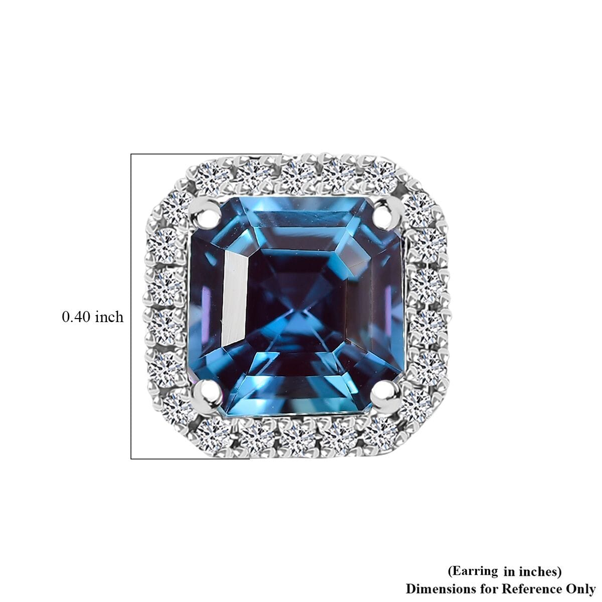 AAA Lab Grown Alexandrite, Lab Grown Diamant VS-EF Ohrringe, AGI zertifiziert und geprüft, 417 Weiß Gold ca. 4,27 ct.