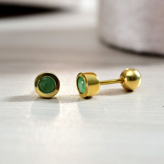 Kagem Sambischer Smaragd Ohrringe 925 Silber rhodiniert ca. 0.51 ct