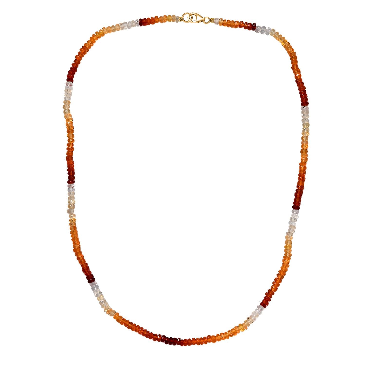 Feueropal Halskette ca. 45 cm 585 Gold ca. 36.45 ct