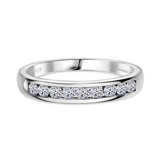 LUXURIANT DIAMOND - Lab Grown Diamant SI-GH Ring 925 Silber 750 Gelbgold Vermeil (Größe 16.00) ca. 0.50 ct