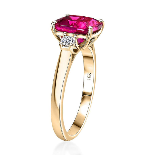 AAA Lab Grown Bixbit, Lab Grown Diamant AGI zertifiziert Ring 417 Gold (Größe 17.00) ca. 3.45 ct