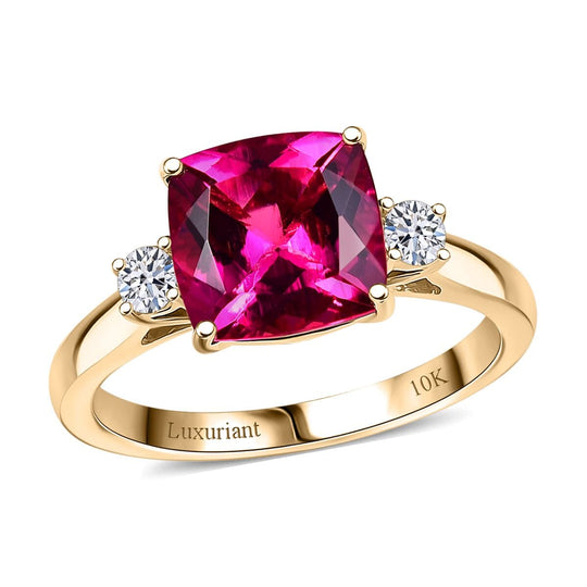 AAA Lab Grown Bixbit, Lab Grown Diamant AGI zertifiziert Ring 417 Gold (Größe 17.00) ca. 3.45 ct