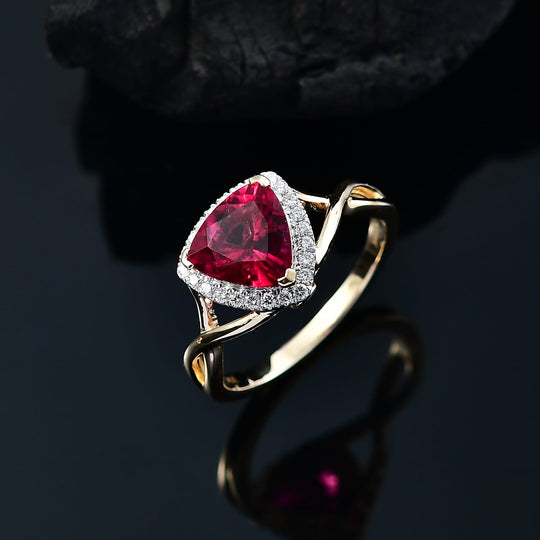 AAA Lab Grown Bixbit, Lab Grown Diamant AGI zertifiziert Ring 417 Gold (Größe 20.00) ca. 3.50 ct