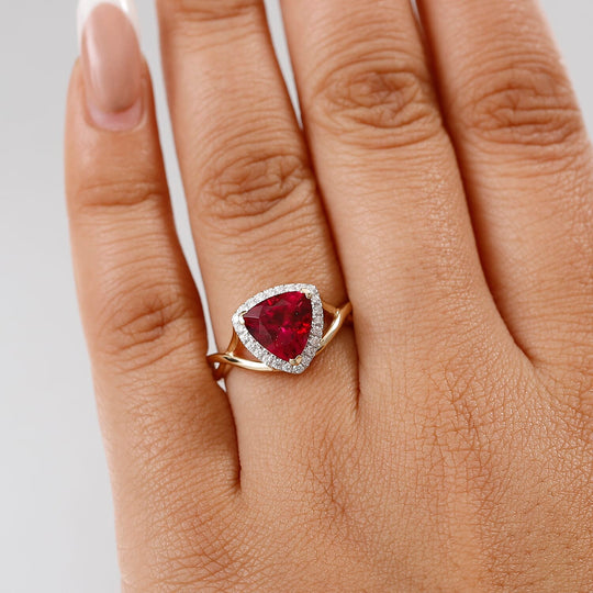 AAA Lab Grown Bixbit, Lab Grown Diamant AGI zertifiziert Ring 417 Gold (Größe 20.00) ca. 3.50 ct