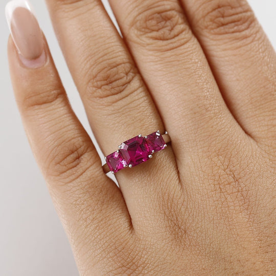Luxuriant - AAA Lab Grown Bixbit Ring, AGI zertifiziert und geprüft, 417 Gold (Größe 20.00) ca. 2.60 ct
