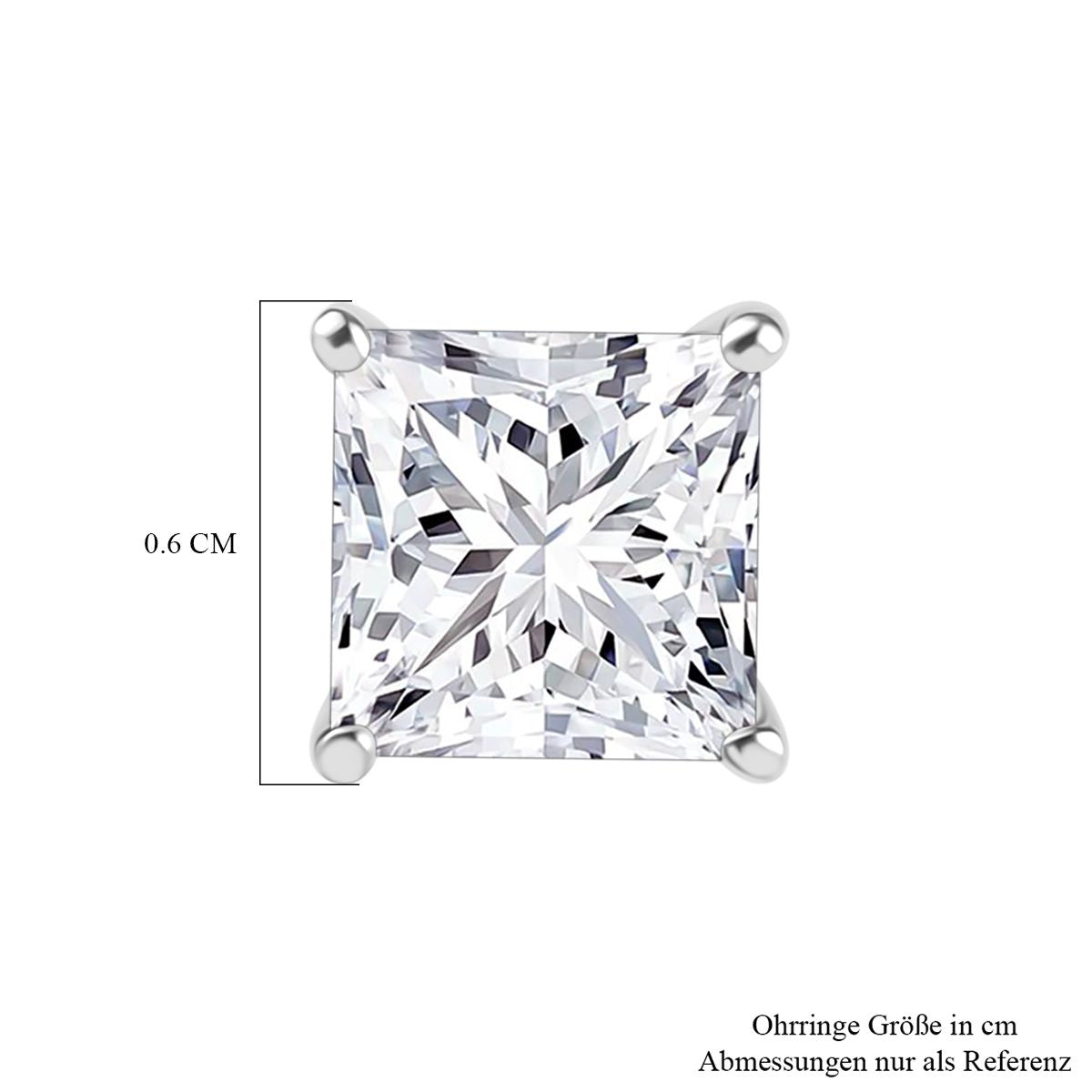 LUXURIANT DIAMOND - Lab Grown Diamant VS-EF IGI zertifiziert Ohrringe Ohrringe, 950 Platin ca. 2.00 ct