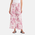 Weit geschnittene Hose, Blumenmuster, 99×35,5cm, Aprikose
