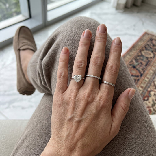 LUXURIANT DIAMOND - Lab Grown Diamant VS-EF SGL zertifiziert Ring, 950 Platin (Größe 20.00) ca. 1.00 ct