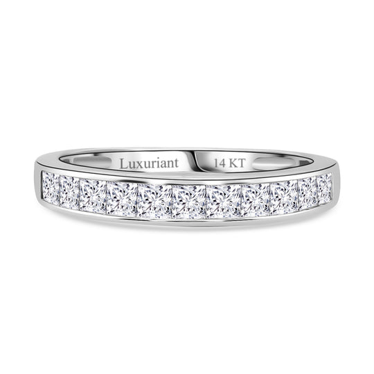 LUXURIANT DIAMOND - Lab Grown Diamant VS-EF SGL zertifiziert Ring 585 Weiß  Gold (Größe 16.00) ca. 1.00 ct