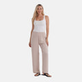 Leichte Hose mit Gummibund 32–48 cm, Länge 104 cm, Beige