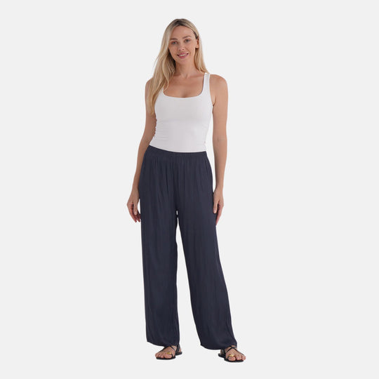 Trendige Palazzo-Hose aus 100% Polyester, Einheitsgröße, Beige