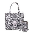 schwarz weiß leopard