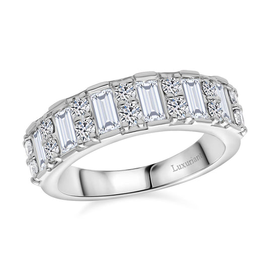 LUXURIANT DIAMOND - Lab Grown Diamant VS-EF SGL zertifiziert Ring 925 Silber platiniert (Größe 21.00) ca. 1.00 ct