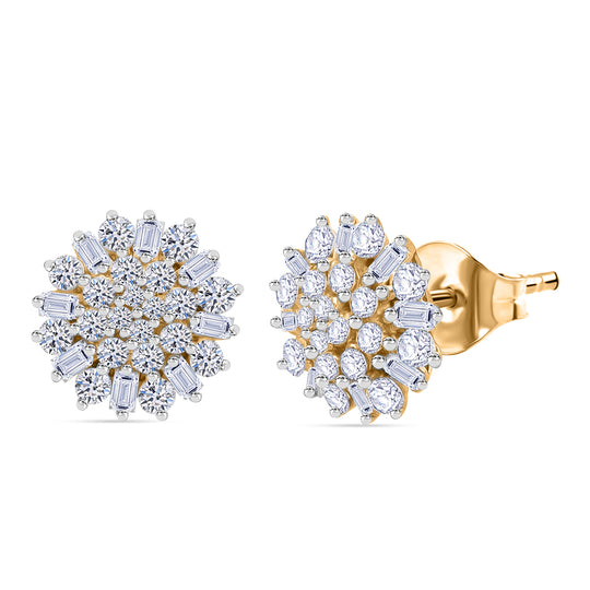 LUXURIANT DIAMOND - Lab Grown Diamant VS-EF SGL zertifiziert Ohrringe 925 Silber platiniert ca. 1.00 ct