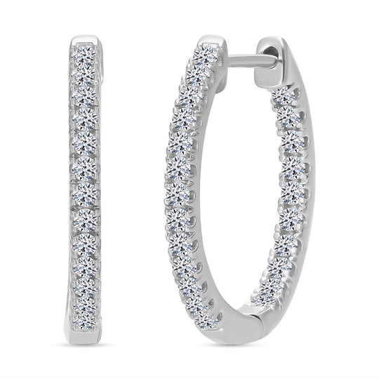 LUXURIANT DIAMOND - Lab Grown Diamant SI-GH Ohrringe 925 Silber platiniert ca. 0,50 ct.