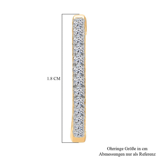 LUXURIANT DIAMOND - Lab Grown Diamant SI-GH Ohrringe 925 Silber platiniert ca. 0,50 ct.