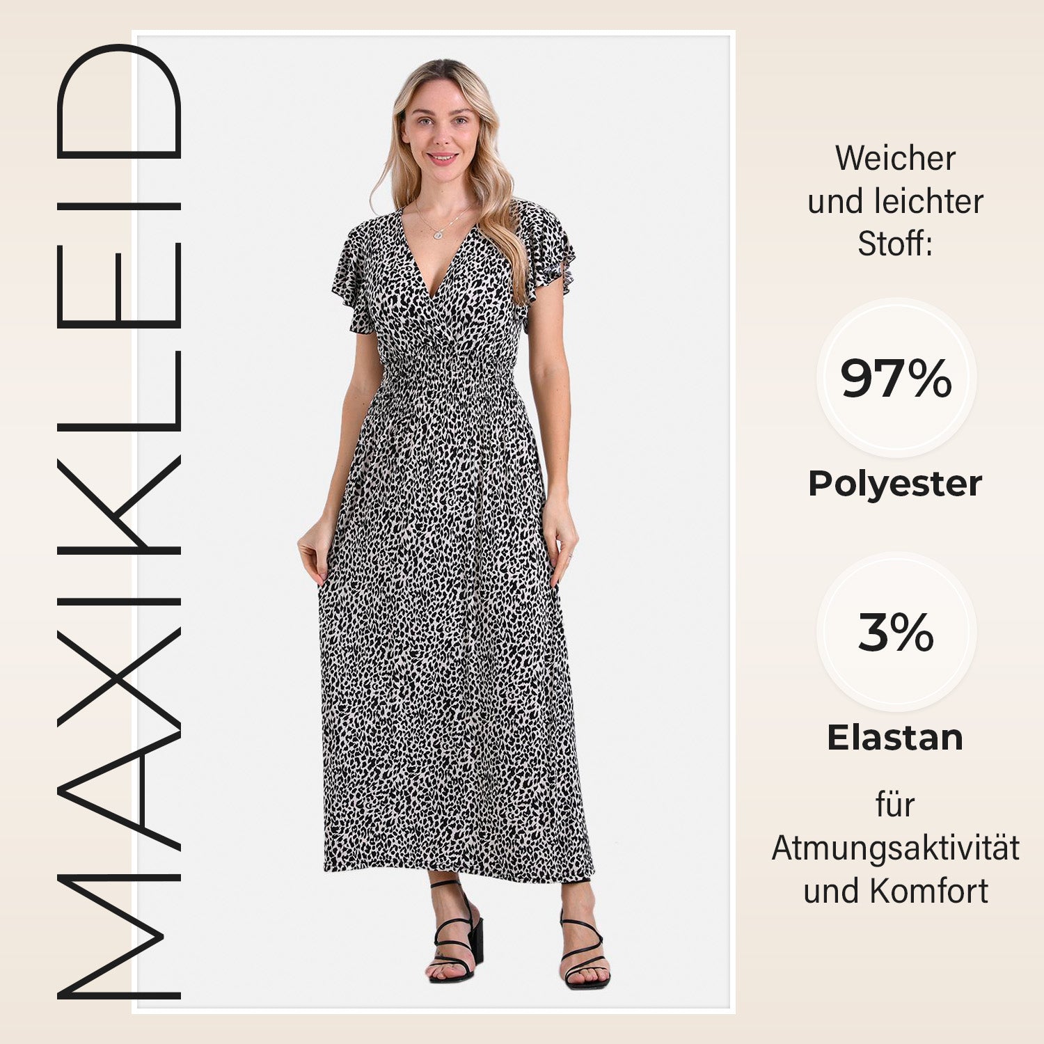Beiges Leopardenmuster