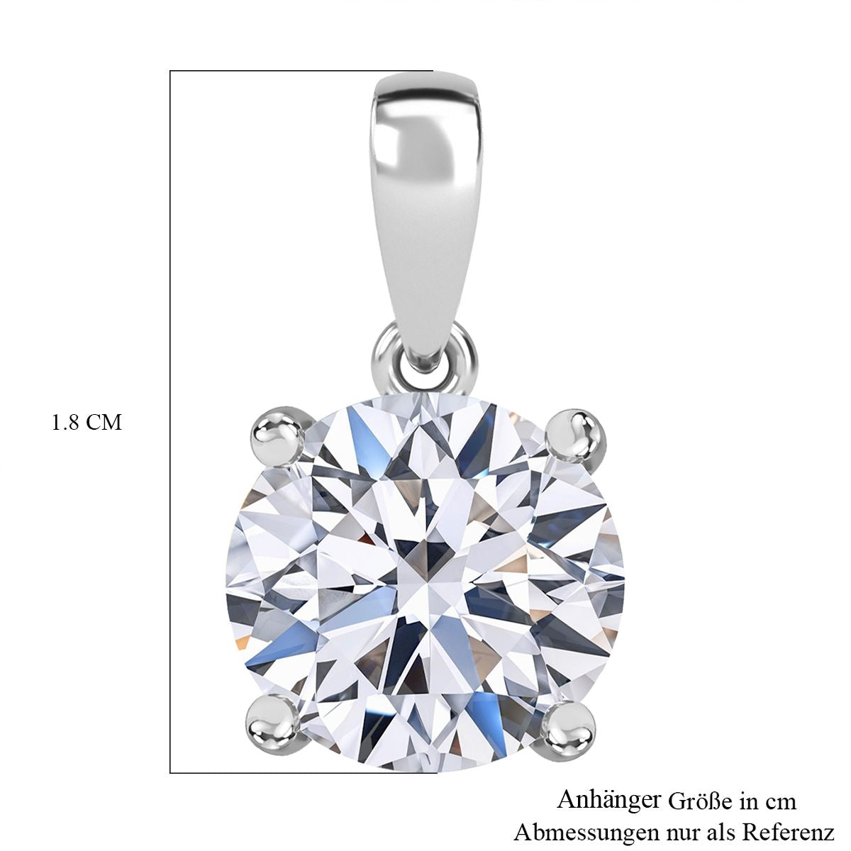 LUXURIANT DIAMOND - Lab Grown Diamant VS-EF IGI zertifiziert Anhänger 950 Platin ca. 3,00 ct.