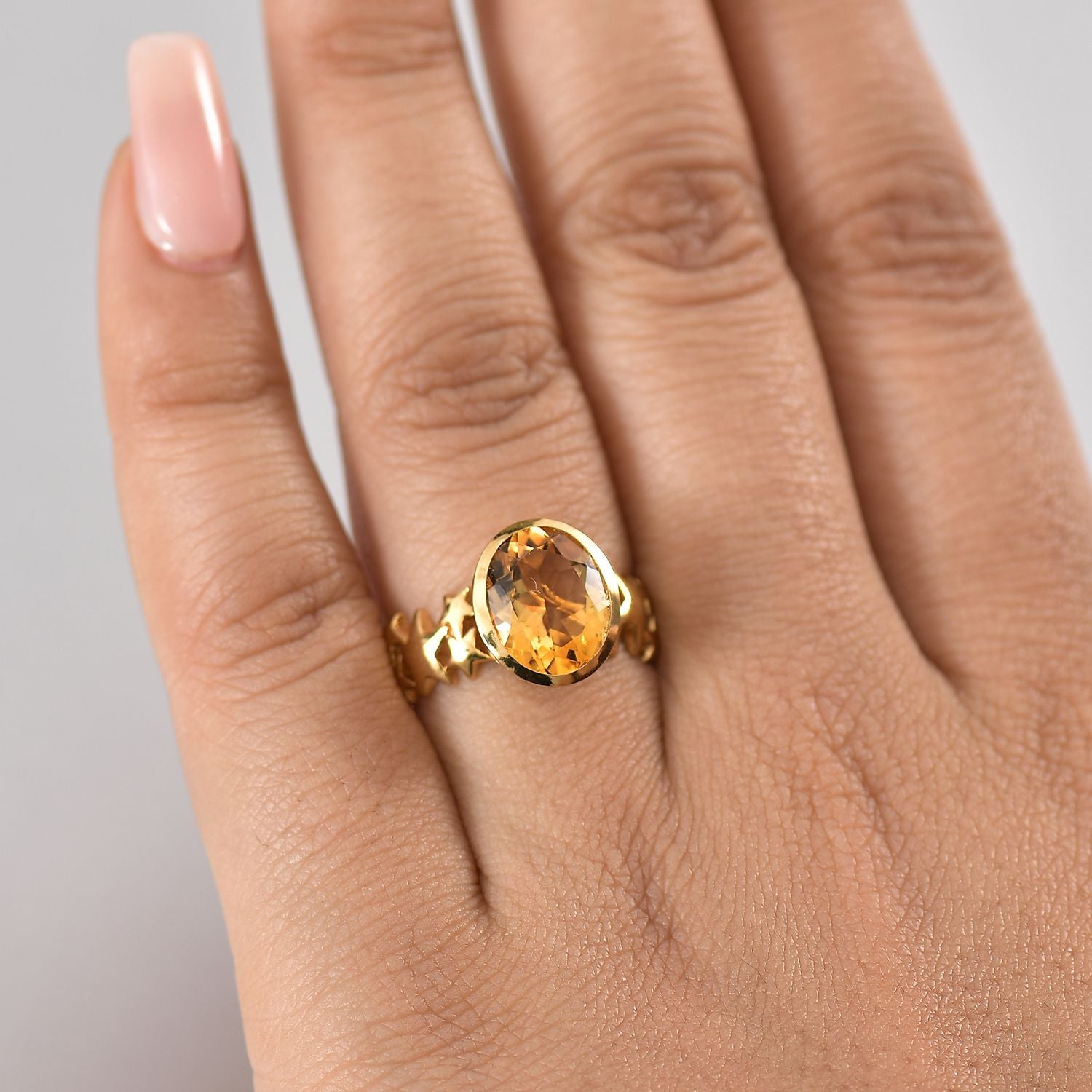 Citrin Ring Nickelfreies Messing ca. 3,25 ct