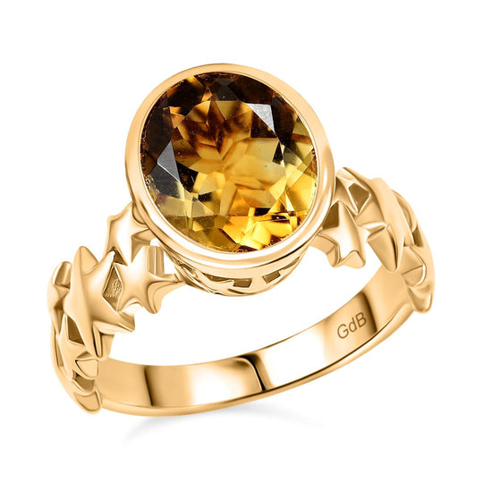 Citrin Ring Nickelfreies Messing ca. 3,25 ct