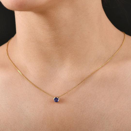 AAAA Tansanit Anhänger 585 Gold ca. 0,90 ct.
