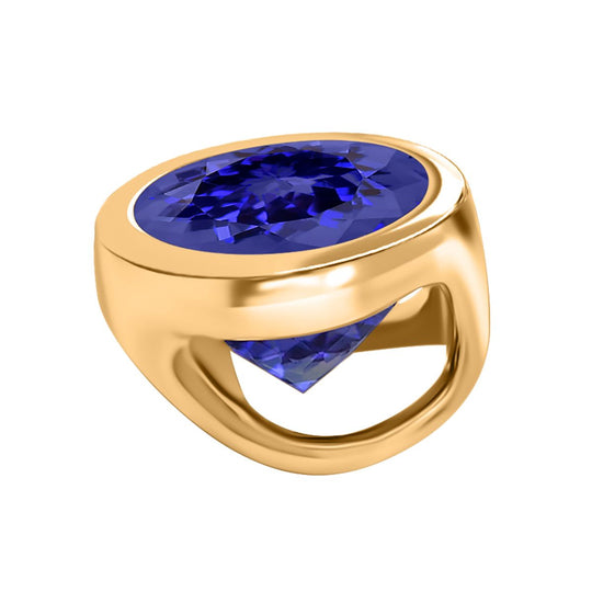 AAAA Tansanit Anhänger 585 Gold ca. 0,90 ct.